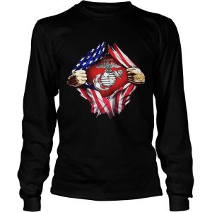 United States Marine Corps flag American longsleeve tee