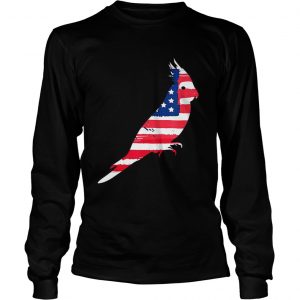 Usa Flag Cockatiel Independence Day Patriotic longsleeve tee