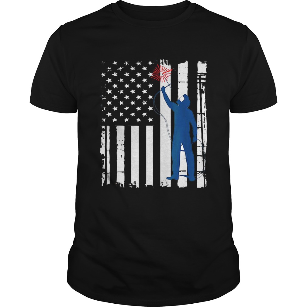 Welder American Flag 4th Of July shirt