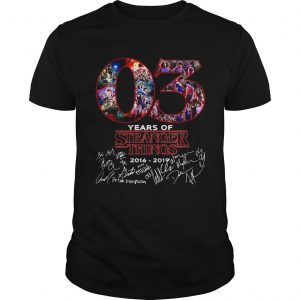 03 years of Stranger things 2008 2019 signatures unisex