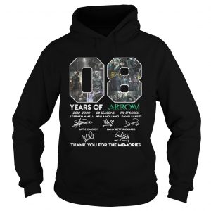 08 years of Arrow thank you for the memories signature hoodie