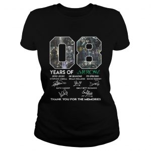 08 years of Arrow thank you for the memories signature ladies tee