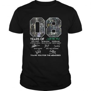 08 years of Arrow thank you for the memories signature unisex