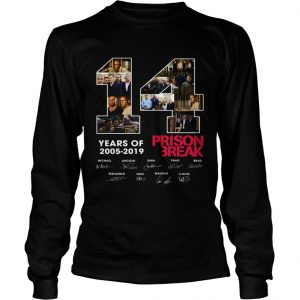 14 Years Of Prison Break 2005 2019 signature longsleeve tee