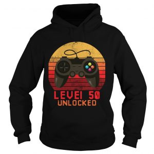 1563198350Level 50 unlocked video gamer 50th birthday vintage hoodie