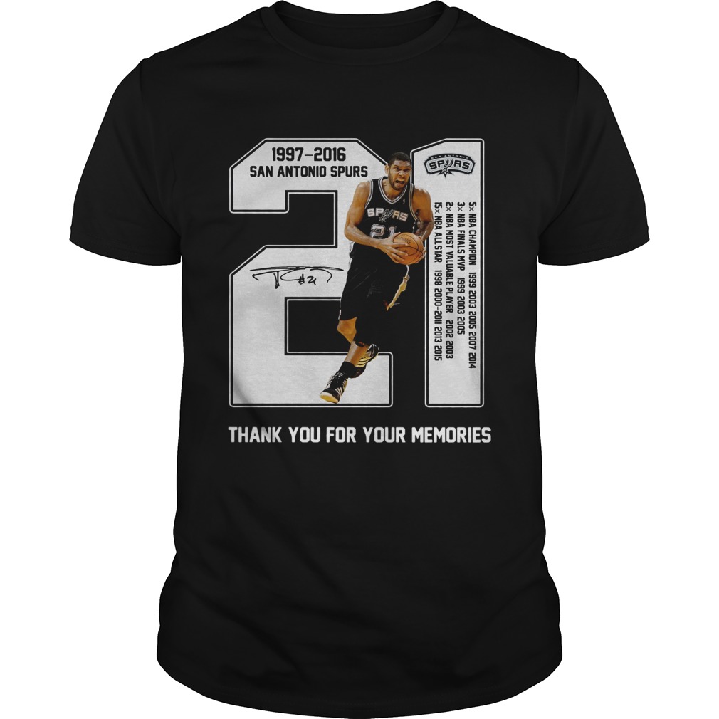 21th Years Of San Antonio Spurs 19972016 shirt