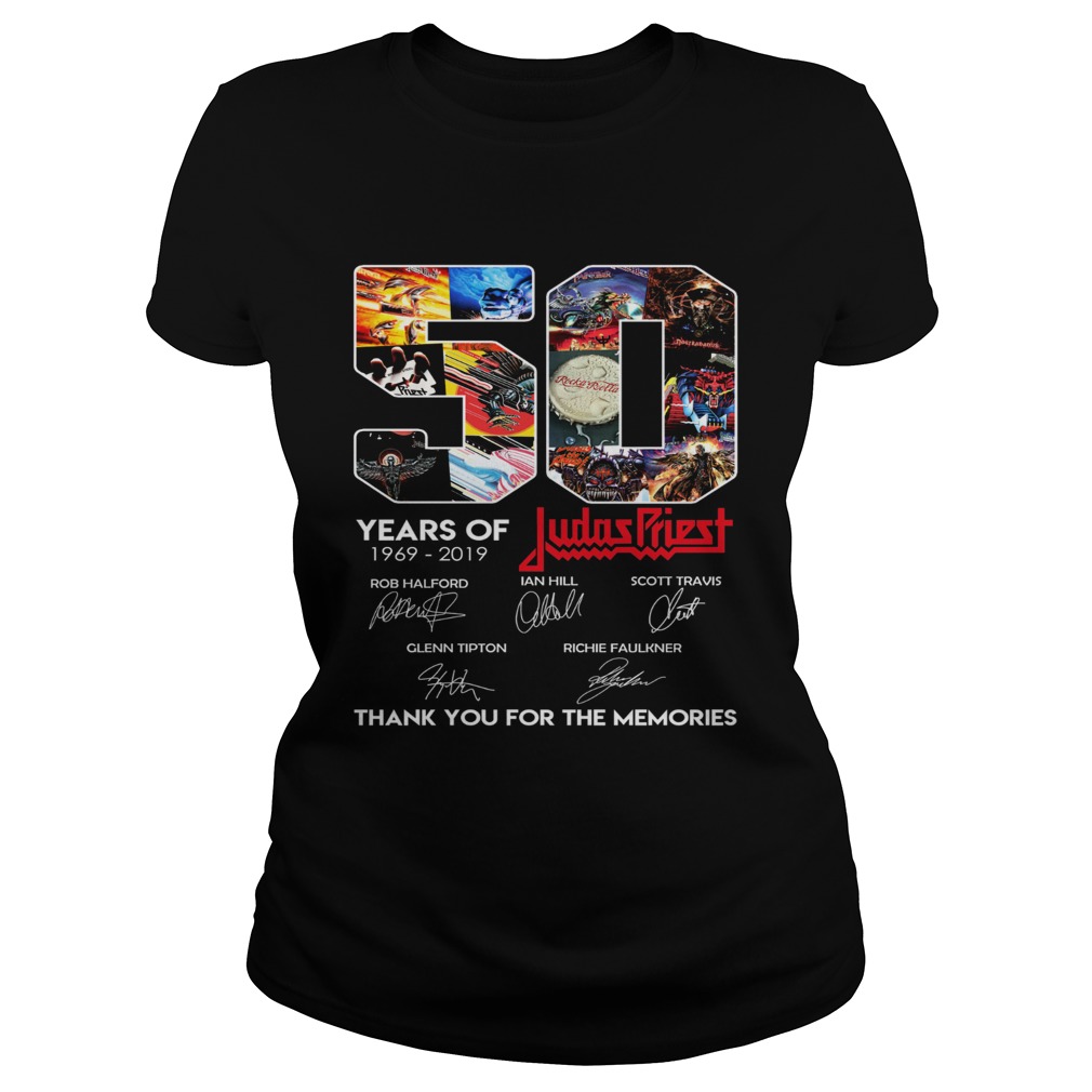 50 years of Judas Priest 1969 2019 signature thank you for the shirt