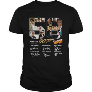 58 years of 007 Bond 1962 2020 unisex