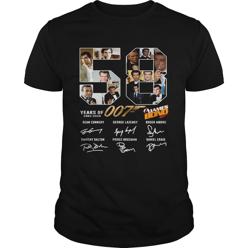 58 years of 007 Bond 1962 2020 shirt