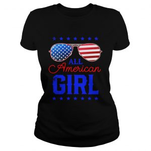 All American Girl 4th of July Family Matching Sunglasses ladies tee