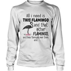 All I need is this flamingo and that other flamingo and those flamingos over there longsleeve tee