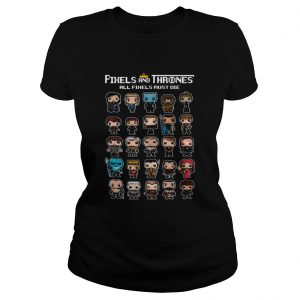 All Pixels Characters Must Die Game Of Thrones 8 bit ladieds tee