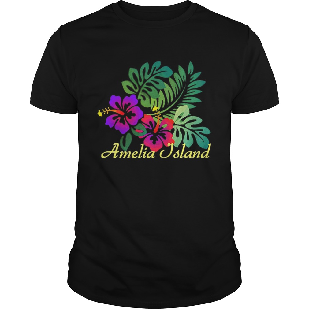 Amelia Island Beach Tropical Flower Surf Vacay Premium shirt