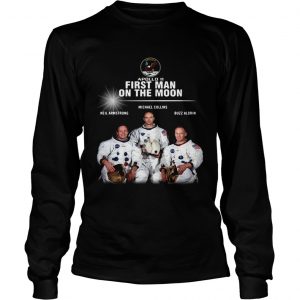 Apollo 11 first man on the moon Neil Armstrong Michael Collins Buzz Aldrin longsleeve tee