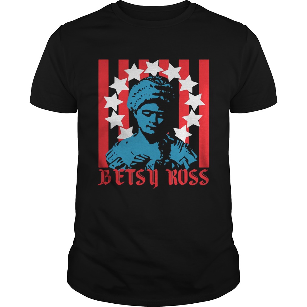 Betsy Ross making the first American flag shirt