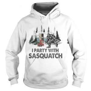 Bigfoot i party with sasquatch camping hoodie