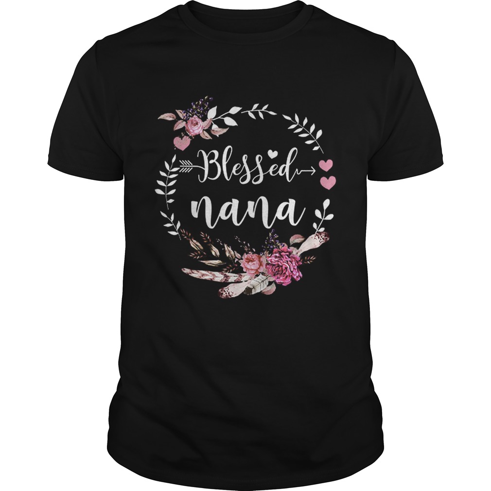 Blessed Nana Thanksgiving Floral shirt