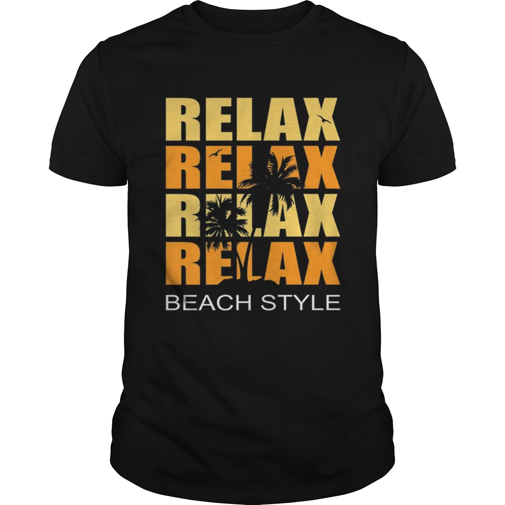 Cute Relax Sunset Beach Vacation Palm Tree Holiday Premium shirt