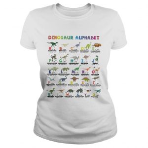 Dinosaur alphabet ladiesz tee