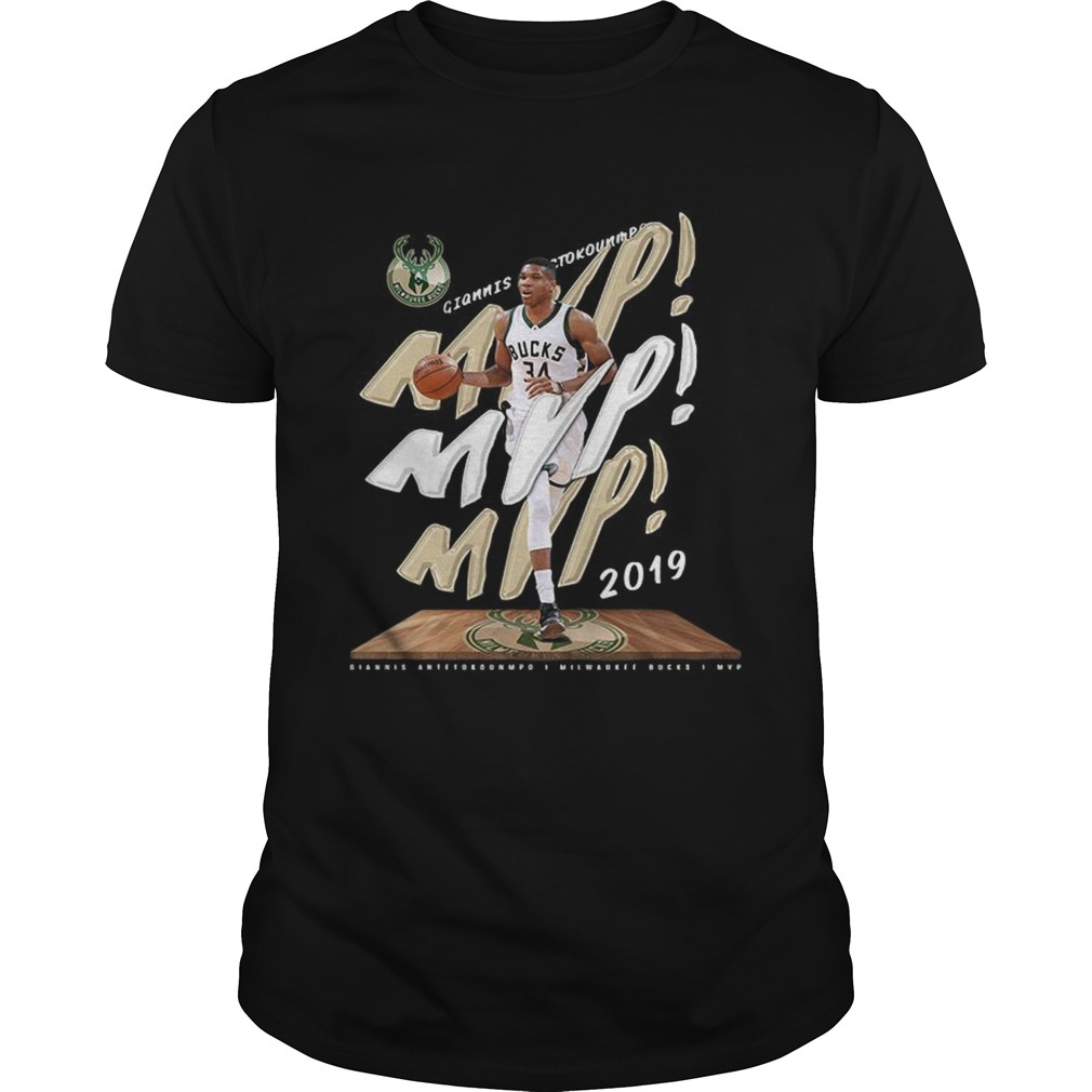 Fanatics Giannis Antetokounmpo 2019 NBA MVP Milwaukee Bucks shirt