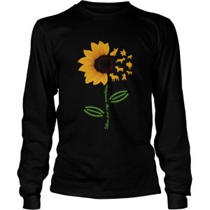 Frenchie Sunshine sunflower longsleeve tee