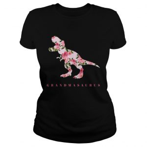 Grandmasaurus With Floral Dinosaur For Women ladies tee