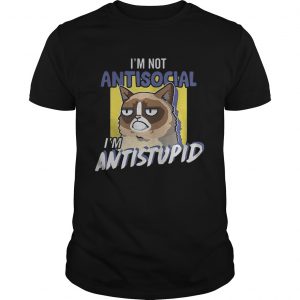 Grumpy cat Im not antisocial Im Antistupid unisex