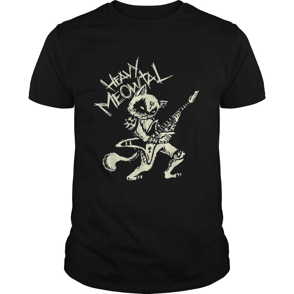 Heavy Metal Cats Clothing Guitar Playing Cat Gothic shirt