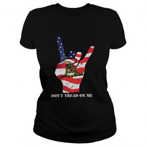 I love Gadsden American flag donttreat on me ladies tee