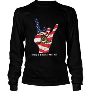 I love Gadsden American flag donttreat on me longsleeve tee