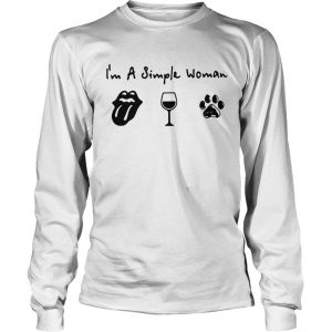 Im a simple woman I love Cardi B wine and dog ladies tee