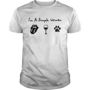 Im a simple woman I love Cardi B wine and dog unisex