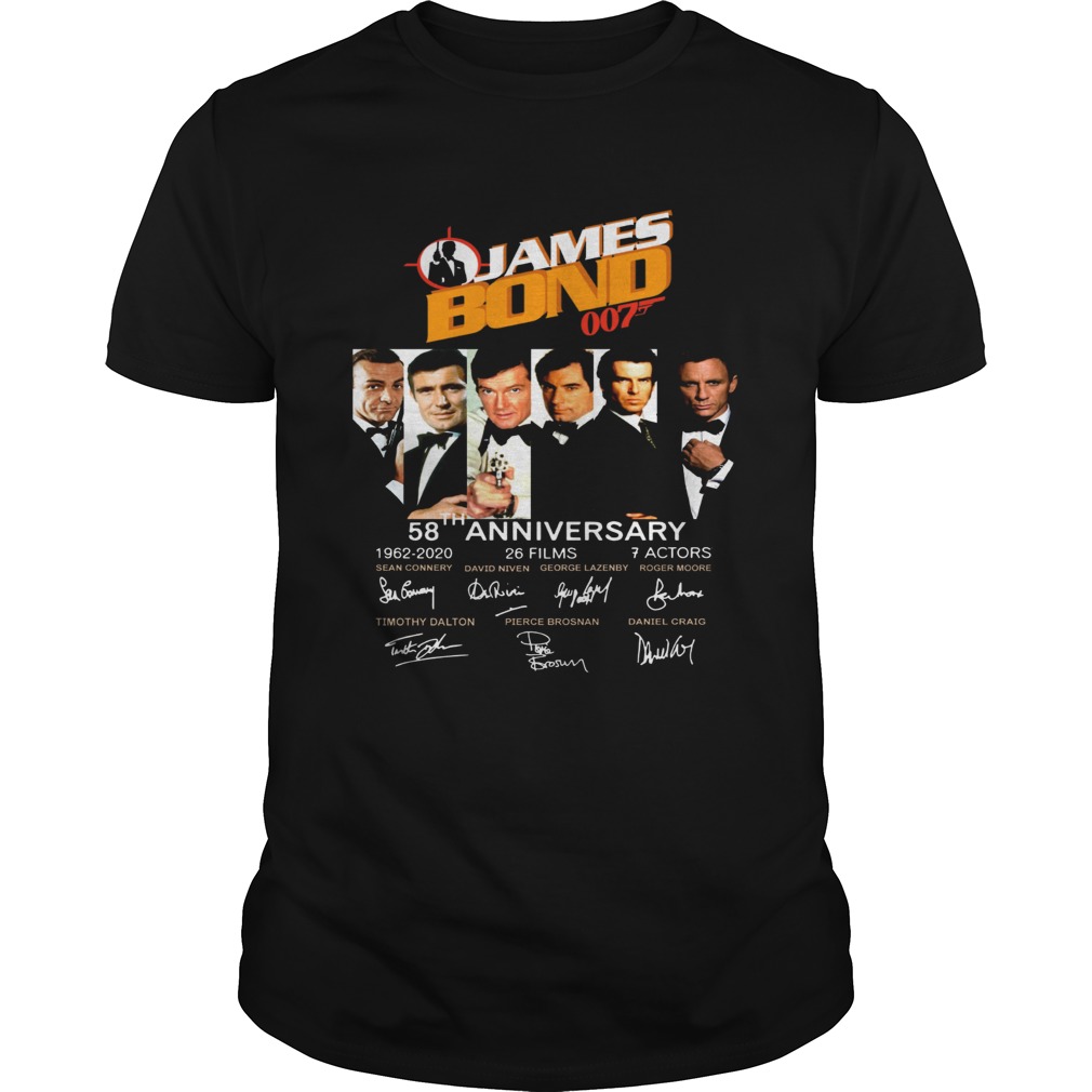 James Bond 007 58th Anniversary 19622020 shirt