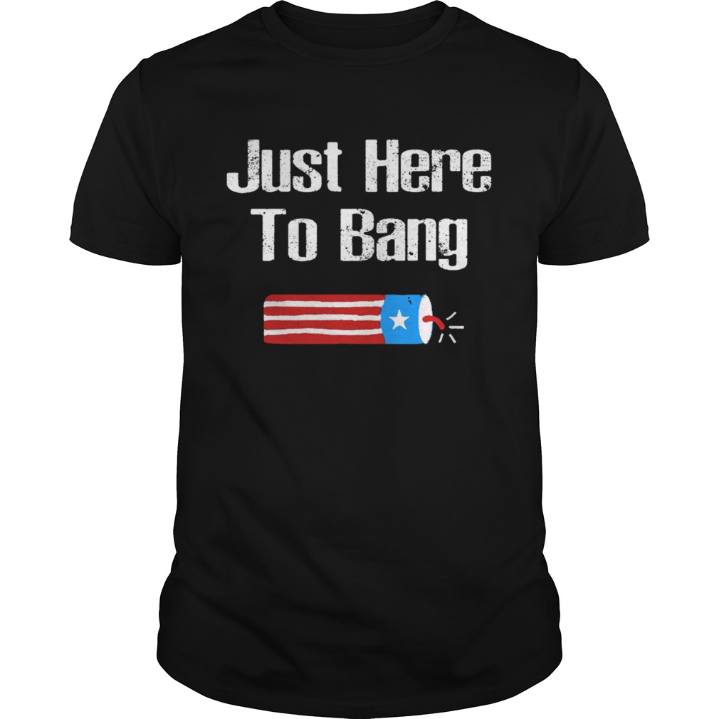 Just Here to Bang Fireworks shirt