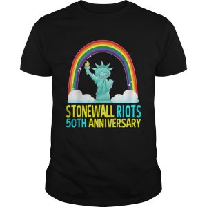 Lgbtq Gay Pride Month Stonewall 50th Anniversary Rainbow Liberty Enlightening the World unisex