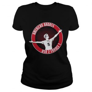 Megan Rapinoe American Badass USA 2 France 1 ladies tee