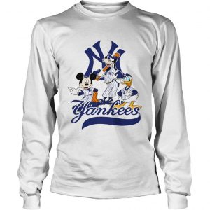 Mickey Mouse Pluto Donald Duck New York Yankees longsleeve tee