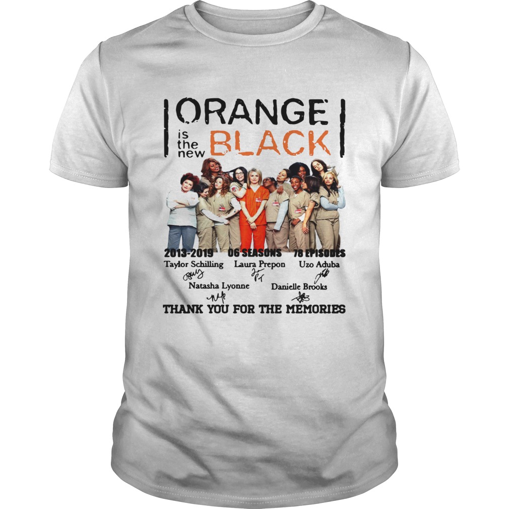 Orange black is the new thank you for the memories signature shirt