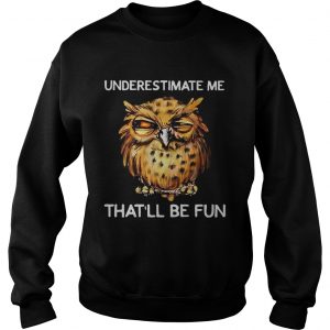 Owl Underestimate me thatll be fun sweatshirt