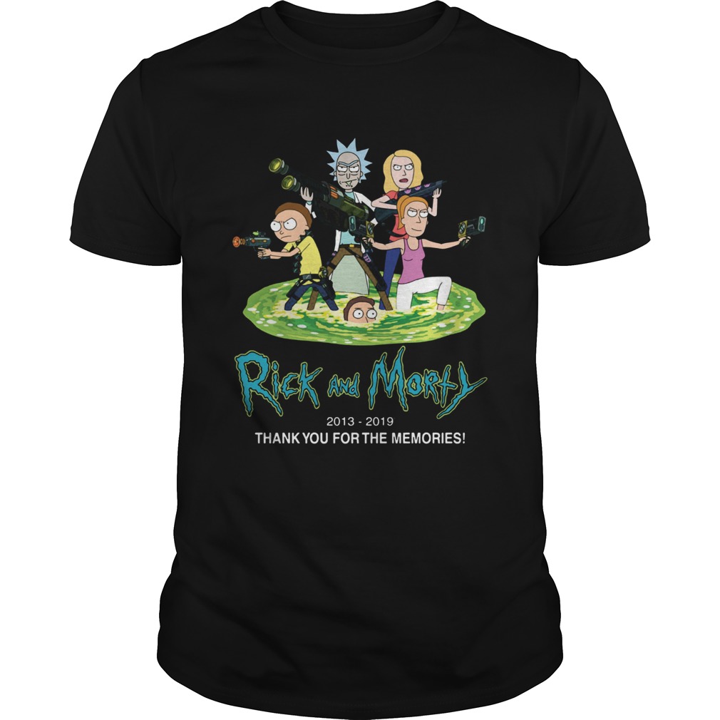 Rick and Morty 2013 2019 thank you for the memories shirt