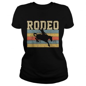 Rodeo Cowboy Wild Horse Riding Western ladies tee