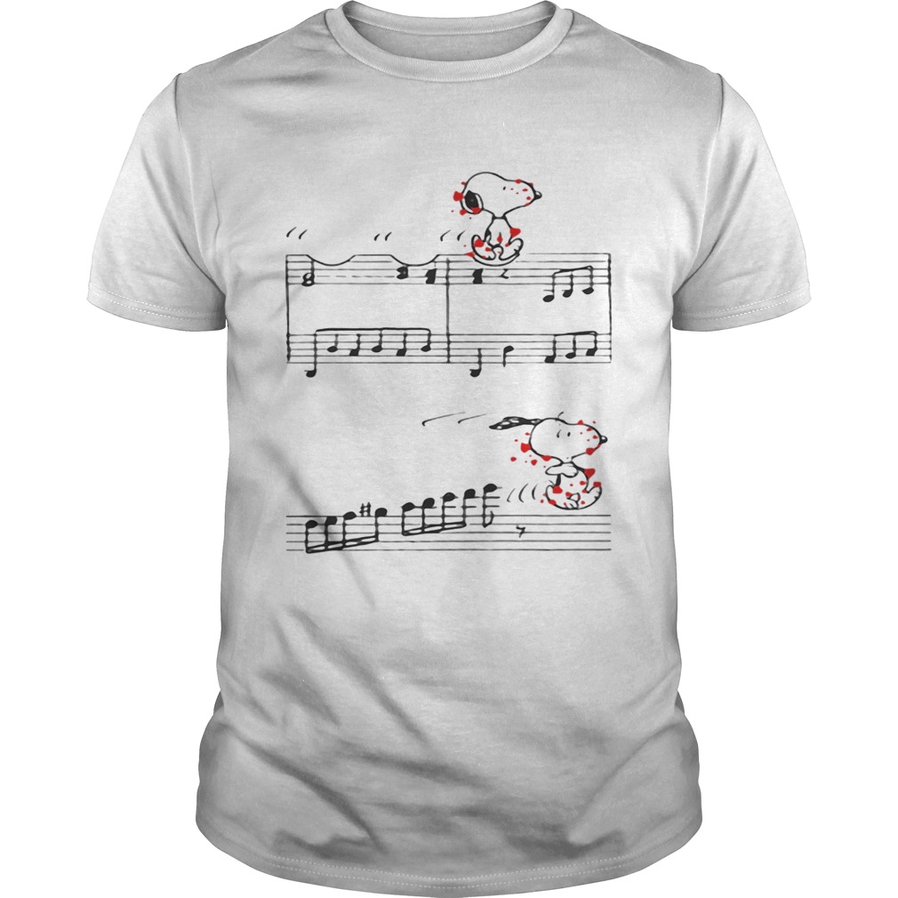 Snoopy noting sheet music Peanuts shirt