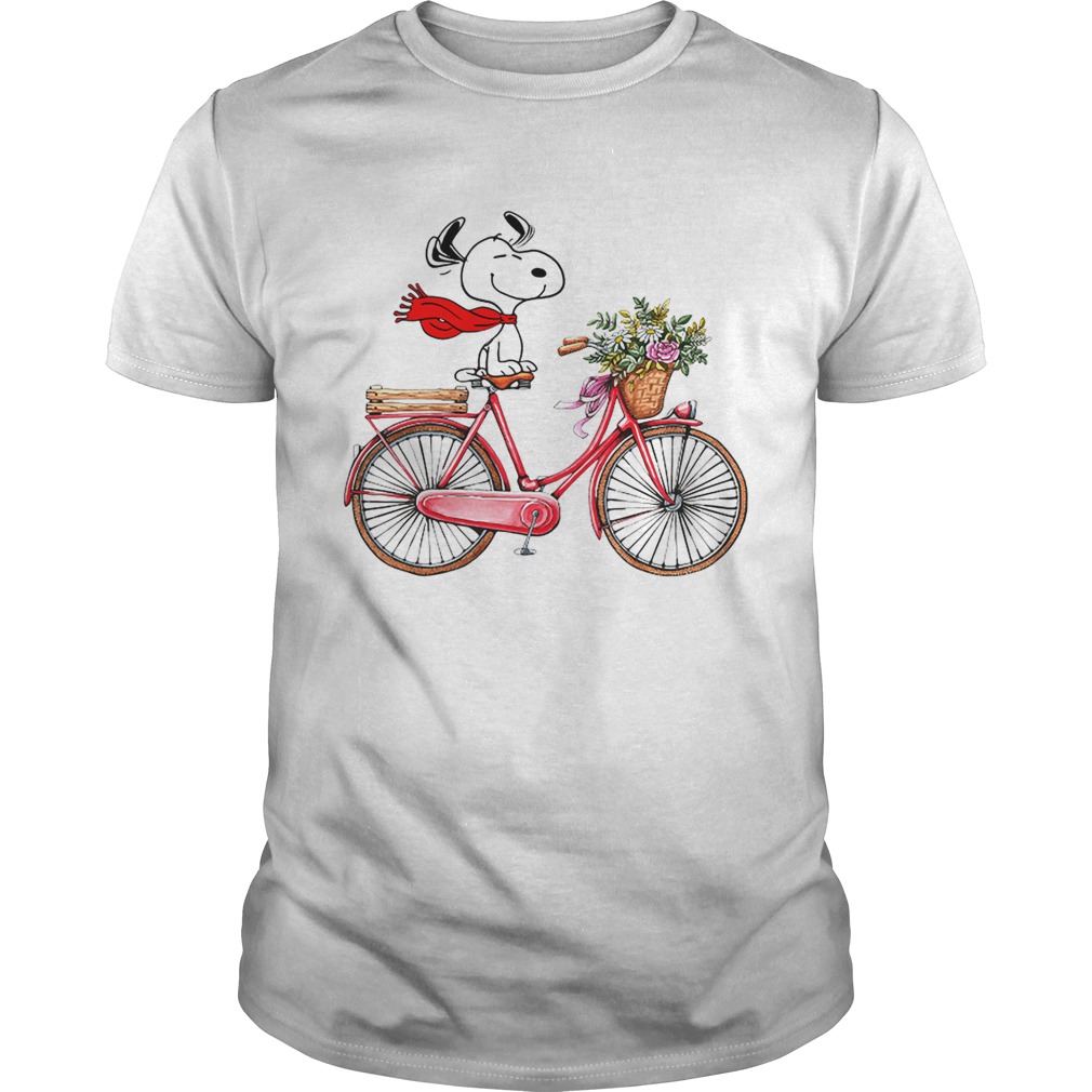 Snoopy on the bicycle shirt