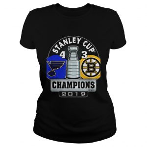 Stanley Cup champions St Louis Blues 4 3 Boston Bruins ladies tee