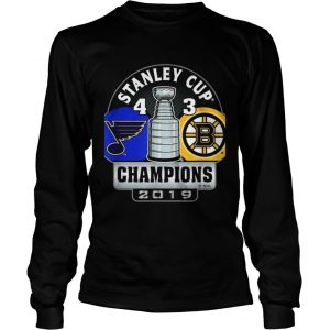 Stanley Cup champions St Louis Blues 4 3 Boston Bruins longsleeve tee