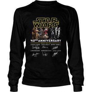 Star wars 42nd anniversary 19772019 signatures longsleeve tee