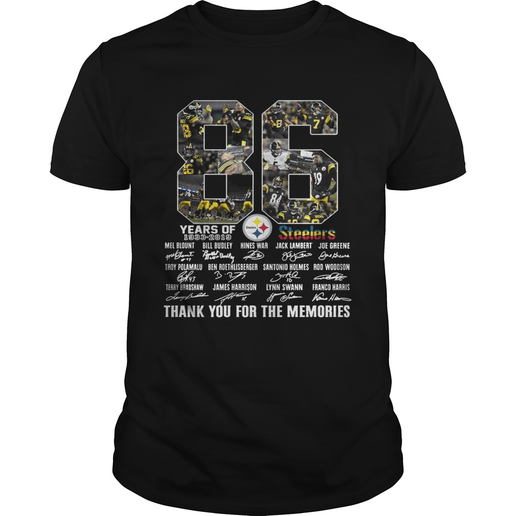 Steelers 86th Anniversary 1933 2019 shirt