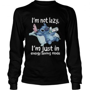 Stitch Im not lazy Im just in energy saving mode longsleeve tee