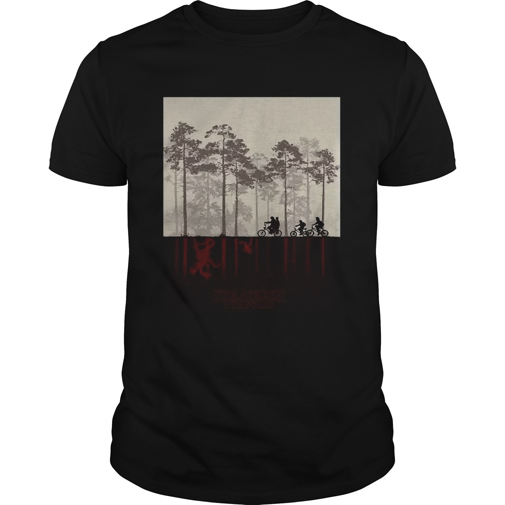 Stranger Things Biking through the woods shirt