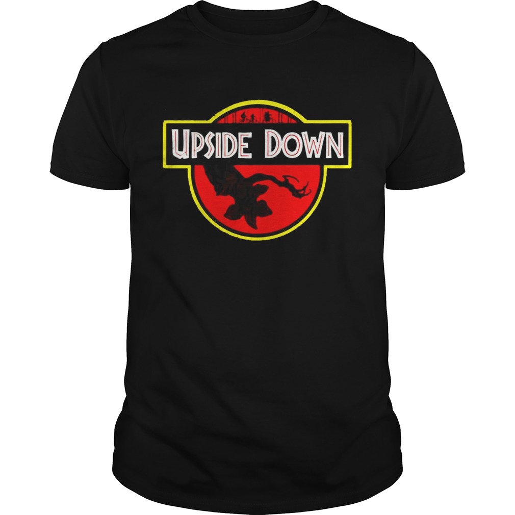 Stranger Things Upside Down Jurassic Park Badge TShirt